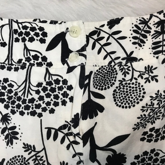 Harve Benard Linen Rayon Skirt 10 Black White - Picture 2 of 7